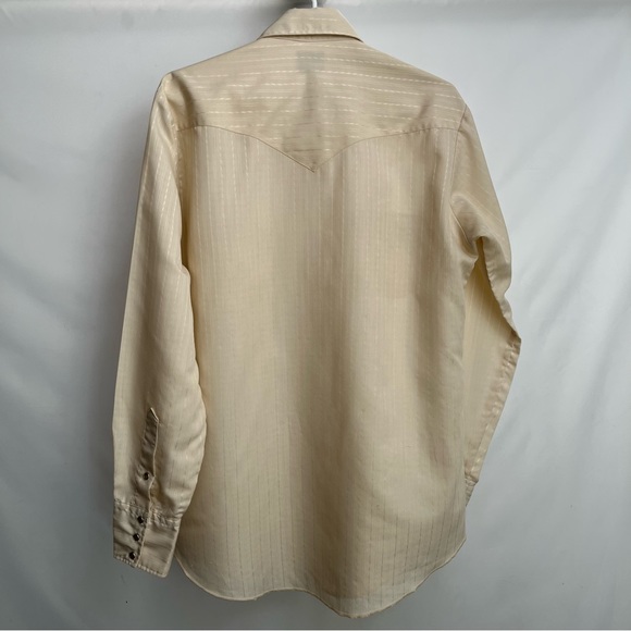 Sears Mens store 1960s - vintage classic Western Pearl snaps size L - Long tails - Picture 2 of 7